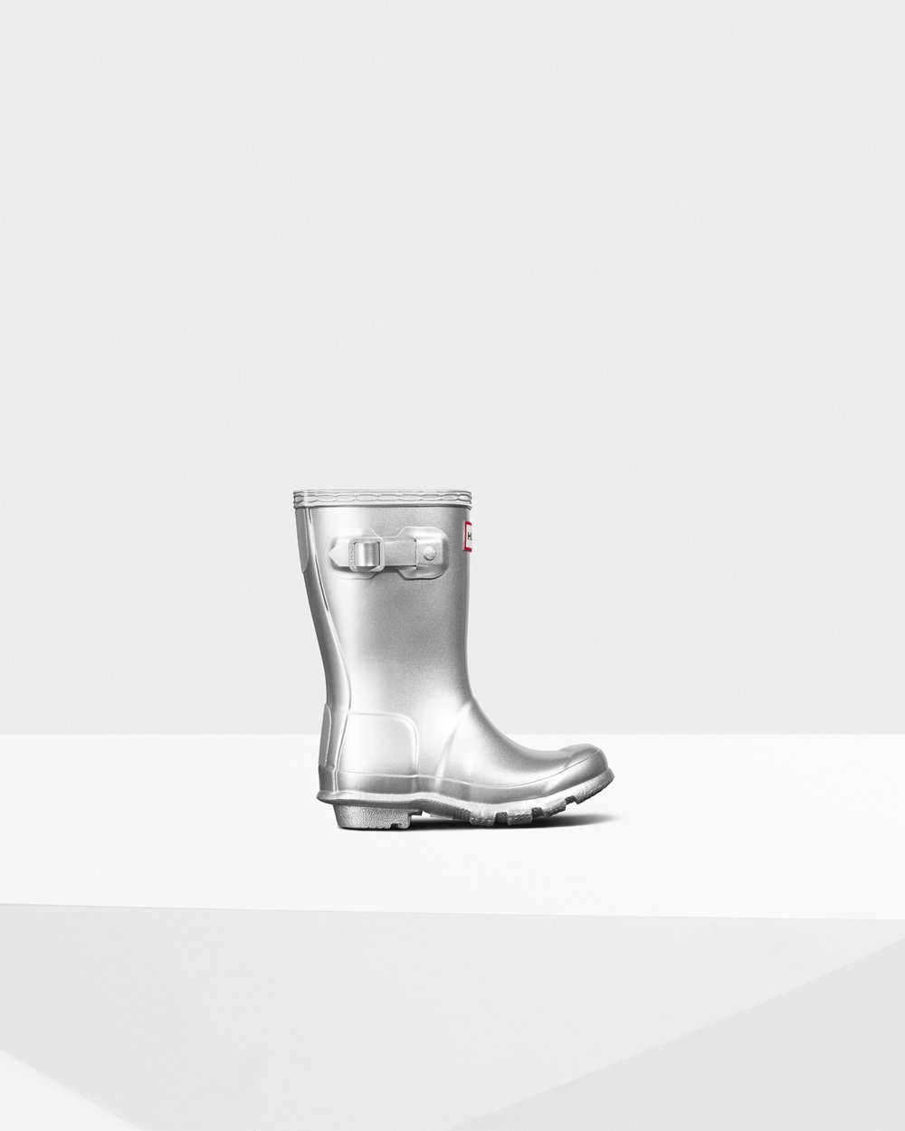 Botas De Agua Original Little Metallic Hunter Niños - Plateados - 063891QPS